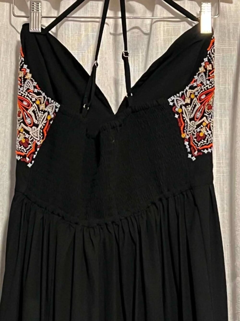 Abercrombie & Fitch Maxi Dress Spaghetti Straps Embroidered Size S - Picture 9 of 9